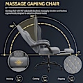 Miniatyrbild 8 av 9: Rootz Massagespelstol - Svankstöd - Mesh som andas - Ergonomisk design - 64cm x 127cm x 54cm