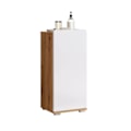 Pikkukuva 1 / 7: Rootz Bathroom Cabinet - Storage Unit - Washroom Furniture - Vanity Stand - Towel Holder - Restroom Organizer - Bath Rack - White Gloss and Artisan Oa