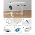 Miniatyrbillede 8 af 8: Rootz Elektrisk ståbord - Hvidt ståbord - Skrivebord med højdejusterbar - Skrivebord i spånpladestål - 60 cm x 120 cm x (72-120) cm - Max belastning 8