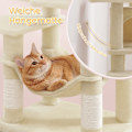 Miniatyrbillede 2 af 4: Rootz Multi -etager Cat Tree - Scratching Post - Cat Tower - Cave & Hammock - Space Saver - 45 x 35 x 112 cm