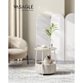 Miniatyrbillede 2 af 8: Rootz 3-delt sidebord - Beige bord - Spånplade stål polyester - Opbevaringskurv - Letvægts - Robust konstruktion - 45cm x 50cm x 50cm