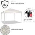 Miniatyrbillede 5 af 9: Rootz Gazebo Pop-Up telt - Vandtæt Pagoda - Solafskærmning - UV- og regnskjold - Nem opsætning - Justerbar højde - 3m x 3m - Beige