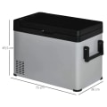 Miniatyrbillede 3 af 7: Rootz Bilkøleskab - Bilkøleboks - 50L Køleboks - Rejsekøleskab - Køleskab - Med LCD Display - Grå/Sort - 75L x 36W x 49,5H cm