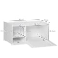Miniatyrbillede 3 af 7: Rootz kattebakke - Kattebakke - Katteskab med 2 hylder - 2-i-1 design magnetisk låge - MDF - Hvid - 90L x 48W x 43,5H cm