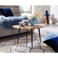 Pikkukuva 6 / 7: Rootz sohvapöytä alumiini puulevy 64x64x37 cm sohvapöytä metalli kulta - Design olohuoneen pöytä pyöreä - Pieni sohvapöytä Moderni - Sivupöytä sivupöy