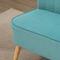 Miniatyrbillede 4 af 6: Rootz Sofa - Retro Design - 2 Pers. Sofa - Træben - Træ - Stof - Fløjlsagtig polyester - Grøn - 117 cm x 56,5 cm x 77 cm