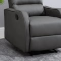 Miniatyrbild 4 av 5: Rootz Relax Stol - Fotstöd - Vilstol - Utfällbart fotstöd - Vardagsrum eller kontor - konstläder - Mörkgrå - 89L x 65W x 100H cm