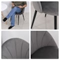 Miniatyrbillede 6 af 8: Rootz spisestuestolesæt - Grå, Sort - Polyester, Metal - 19,68 cm x 21,25 cm x 31,1 cm
