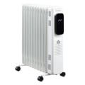 Miniatyrbillede 6 af 7: Rootz Oil Radiator - Bærbar elektrisk radiator - 3 varmeniveauer - 24-timers timing Elektrisk opvarmning - 11 varmeplader med 4 ruller - Hvid - 50,5 x