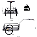Miniatyrbillede 3 af 11: Rootz Cykeltrailer - Sort - Stål, Gummi - 61,02 cm x 28,15 cm x 30,31 cm