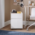 Miniatyrbillede 2 af 9: Rootz Mobil kontorvogn - Sidebord med hjul - Printerstander - Opbevaringsskuffer - Låsbare hjul - Nem montering - Hvid - 40 cm x 54 cm x 40 cm
