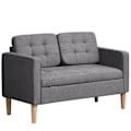 Miniatyrbillede 1 af 9: Rootz Sofa - 2-personers - Dobbelt sovesofa - Grå - 111 x 62 x 78 cm