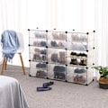 Miniatyrbillede 2 af 8: Rootz Skoskab Transparent - Opbevaringsskab - Transparent Hyldeskab - Skoskabe - 9 par sko - 123 x 31 x 93 cm