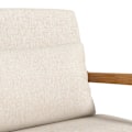 Miniatyrbild 4 av 6: Rootz gungstol - Retrodesign - Gummiträ - Imiterat linne - Flerskiktsbräda - Beige + Brun - 64,5 cm x 92 cm x 81,5 cm