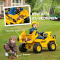 Miniatyrbillede 5 af 10: Rootz elektrisk kørende gravemaskine - Caterpillar hjullæsser - Fjernbetjent lastbil - Ægte lydeffekter - Forlygter - 110 cm x 70,5 cm x 61,5 cm