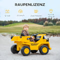 Miniatyrbillede 4 af 10: Rootz elektrisk kørende gravemaskine - Caterpillar hjullæsser - Fjernbetjent lastbil - Ægte lydeffekter - Forlygter - 110 cm x 70,5 cm x 61,5 cm