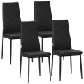 Miniatyrbild 10 av 10: Rootz Set med 4 matsalsstolar - Köksstolar - Modern design - Optimalt stöd - Maximal komfort - Hållbar och robust - 41cm x 50cm x 97cm - Svart