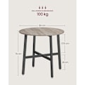 Miniatyrbillede 3 af 6: Rootz rundt spisebord - spånplade stål - Greige broget blæk Sort - Moderne - 80 cm x 75 cm - 10,8 kg - 100 kg Kapacitet