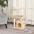 Miniatyrbild 5 av 10: Rootz skrapstolpe - Cat Tree Tower - Sisal Cat Tree - Sisal skrapstolpar - Beige - 50 x 30 x 80 cm
