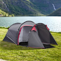 Pikkukuva 2 / 9: Rootz Camping Teltta - Pop Up -teltta - 2-3 henkilöä - Eteinen - Makuutila - Vedenpitävä - Kantokassi - Polyesteri-lasikuitu - Tummanharmaa - 426L x 2