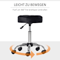 Miniatyrbild 6 av 10: Rootz Salon Pall - Vridbar pall - Sammetsöverdrag - 360 graders hjul - Justerbar i höjdled - 35cm x 49-61cm - Elegant design
