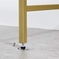 Miniatyrbillede 4 af 9: Rootz Konsolbord - Sidebord - 2 niveauer - Hærdet glas - Metalstel - Justerbare ben - Guld - 100 x 35 x 80 cm