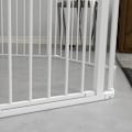Pikkukuva 3 / 5: Rootz 2-in-1 Puppy Run Barrier - 8 paneeli - Lukitusovi - Ulkokotelo - Teräs - Valkoinen - 154 cm x 154 cm x 90 cm