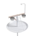 Miniatyrbild 7 av 10: Rootz Bird Table - Bird Abborre Stativ - Papegoja Lekställ - Stål & Trä - 2 skålar i rostfritt stål - Bärbar - 60cm x 138cm