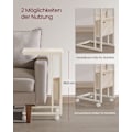 Miniatyrbillede 3 af 7: Rootz Cremehvid Sidebord - Endebord - Natbord - Spånplade Stål Polyester - 30cm x 40cm x 62cm