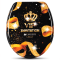 Pikkukuva 7 / 8: Rootz-wc-istuin - WC:n kansi - lipasuoja - WC-taso - Kylpyhuoneen istuin - Loo Shield - Throne Cap - Kultainen VIP - 18,9x15,4x2,6 tuumaa