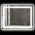 Miniatyrbild 1 av 10: Rootz LED-badrumsspegel - Väggmonterad sminkspegel - Sminkspegel - Justerbar belysning - Anti-dimteknik - 80cm x 60cm x 4cm
