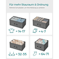 Miniatyrbillede 4 af 9: Rootz kommode med 3 skuffer - Opbevaringsskab - Grå sort trækorn - Spånplade Stål Non-Woven stof - Store skuffer - 28,5 cm x 98 cm x 85 cm - 12,8 kg V