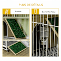 Pikkukuva 4 / 7: Rootz Rabbit Cage Hutch - Kanin koti pyörillä - Pieni lemmikkitalo - Helppo puhdas lokero - 78 cm x 52,5 cm x 76,5 cm