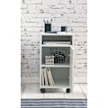 Pikkukuva 1 / 7: Rootz-rullakontti valkoinen 33x60x38cm laatikkokaappi toimistokontti - Pöytäkontti ovella ja tarjottimella - Toimistosäiliön sivusäiliö pyörillä - Pie