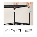 Miniatyrbillede 5 af 7: Rootz 3-lags skostativ - Stabelbar skoholder - Metalskohylde - Sort - 30 cm x 116 cm x 55 cm - Letvægts - Nem montering