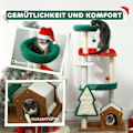 Miniatyrbillede 5 af 11: Rootz 135 cm Cat Scratching Post - Christmas Cat Tree - Play Tower - 6 niveauer af sjov - 60L x 45W x 135H cm
