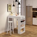 Miniatyrbillede 2 af 9: Rootz multifunktionelt barbord - Opbevaringsbord - Spisebord - Rummelig overflade - Integreret opbevaring - Robust konstruktion - 100cm x 100cm x 50cm