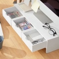 Miniatyrbillede 6 af 9: Rootz Monitor Stand Computer Screen Monitor Stand -Monitor Riser Desk Organizer med 3 skuffer