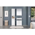 Miniatyrbillede 7 af 7: Rootz Vanity Unit - Bathroom Cabinet - Under-Sink Storage - Washstand - Bath Organizer - Sink Console - Base Cabinet - White with High Gloss Finish -