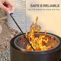 Miniatyrbild 8 av 10: Rootz Fire Pit - Inklusive poker - Eldfat - Robust konstruktion - Väderbeständig - Metall & rostfritt stål - Svart + Brons - 45 x 45 x 42 cm