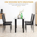 Miniatyrbild 4 av 10: Rootz Set med 4 matsalsstolar - Köksstolar - Modern design - Optimalt stöd - Maximal komfort - Hållbar och robust - 41cm x 50cm x 97cm - Svart