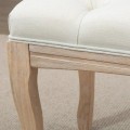 Miniatyrbillede 5 af 5: Rootz bænk - polstret bænk - brystbænk - skobænk - vintage sengebænk - beige - 110 x 40 x 48 cm