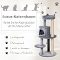 Miniatyrbillede 4 af 11: Rootz Kradsestolpe - Grå - Spånplade, Sisal, Fiannel - 21,65 cm x 17,71 cm x 94,48 cm