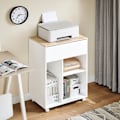 Miniatyrbillede 3 af 8: Rootz Rolling Printer Table - Movable Printer Stand - Portable Desk - Holder 65 kg - 63x88x42cm - Let samling
