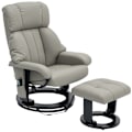 Miniatyrbillede 10 af 10: Rootz Relax Massage Armchair - TV RECLINER - Let stol - 10 vibrationstilstande - 76 cm x 80 cm x 102 cm - Grå syntetisk læder