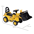 Miniatyrbillede 3 af 9: Rootz 3-i-1 Trettraktor - Ride-On Bulldozer Digger Tractor - Trækvogn - Legelastbil - PP Plast - Gul - 80 cm x 26,5 cm x 39 cm