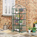 Miniatyrbillede 2 af 11: Rootz Drivhus - Bærbart 4-lags Mini Drivhus - Plantedyrkningshusskur med klart låg - Tomathus - Kold ramme - Grøn - 70 x 50 x 160 cm