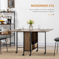Miniatyrbillede 7 af 10: Rootz mobilt klapbord - Pladsbesparende spisebord - Alsidigt foldbart bord - Stilfuldt design - 130 cm x 80 cm x 74 cm - Spånplader og metal