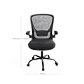 Miniatyrbillede 3 af 7: Rootz Kontorstol - Kontorstol med opklappelige armlæn - Ergonomisk kontorstol - Mesh-kontorstol - Arbejdskontorstol - Drejelig kontorstol - Computerst