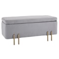 Pikkukuva 1 / 6: Rootz Storage Chest - Upholstered Bench - Storage Chest Bench - Storage Space - Light Grey